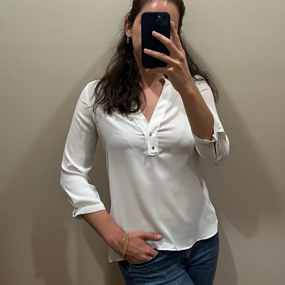 ZARA White Button Down Size S